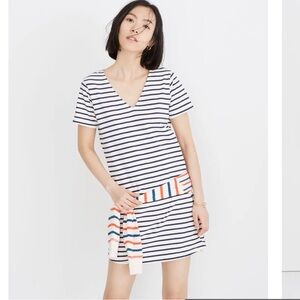 Madewell Relaxed Tee Dress in Yorktown Stripe L